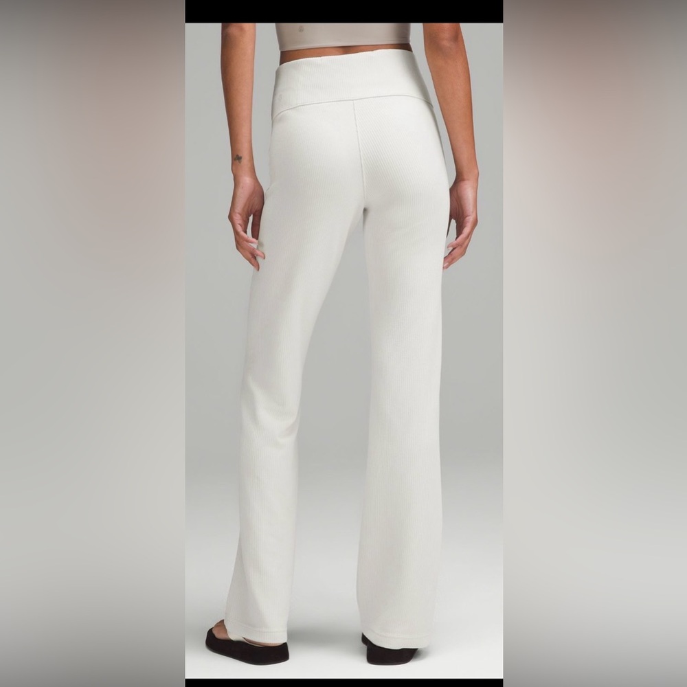 Lululemon Brushed Softstreme Ribbed Zip Flared Pant 32.5” - Picture 4 of 8